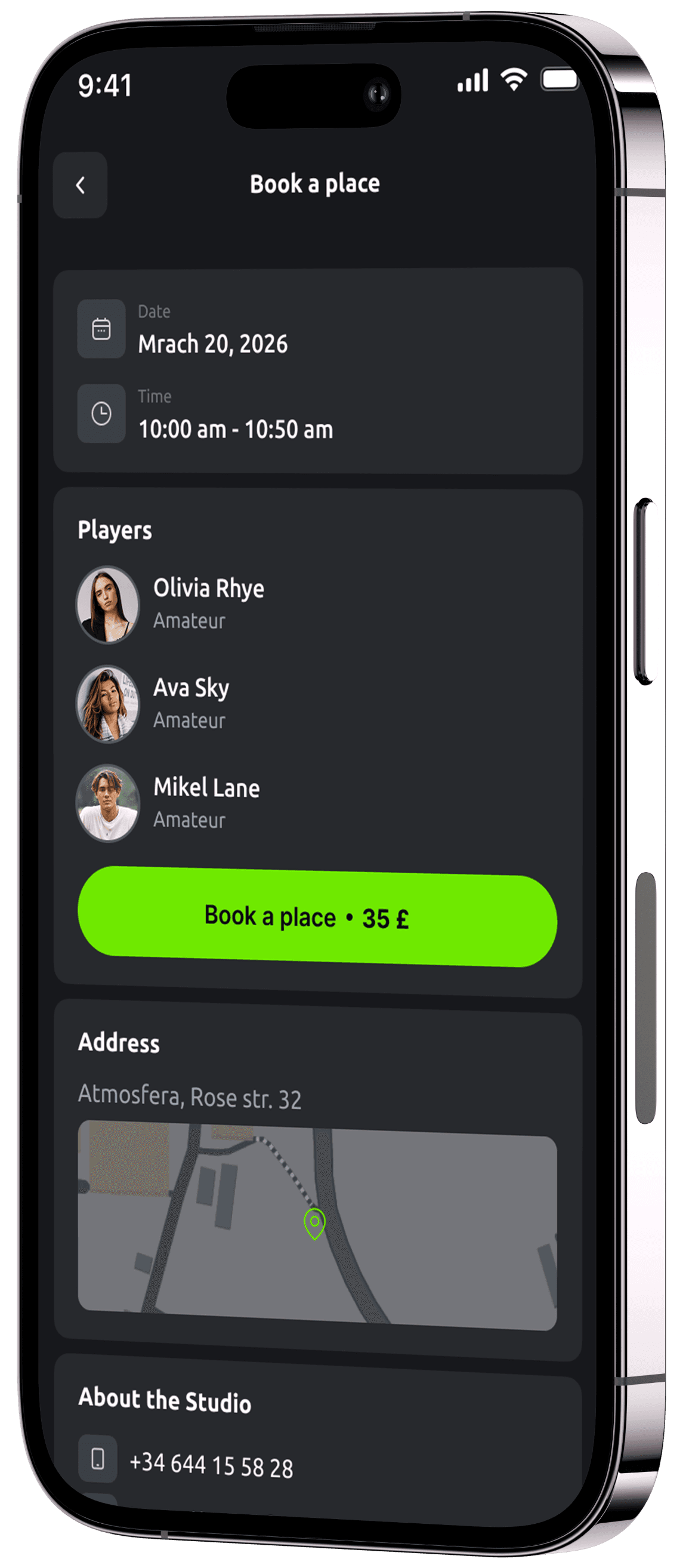 Padel Booking Software Mockup